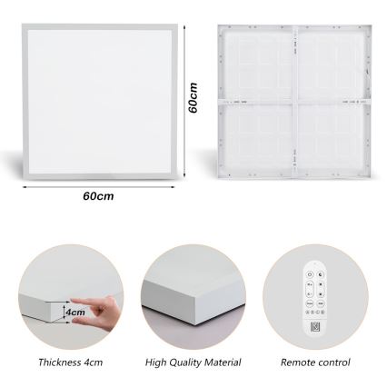 Immax NEO 07277L - Светодиодный потолочный светильник для ванной комнаты с регулированием яркости NEO LITE FRAME LED/50W/230V IP44 Wi-Fi Tuya + дистанционное управление белый