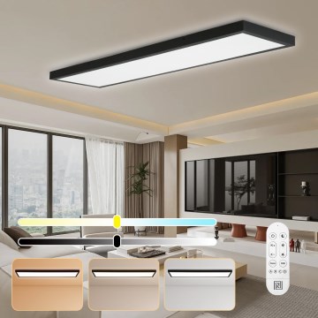 Immax NEO 07278L - Стельовий LED світильник для ванної з регулюванням яскравості NEO LITE FRAME LED/50W/230V IP44 Wi-Fi Tuya + пульт дистанційного керування чорний
