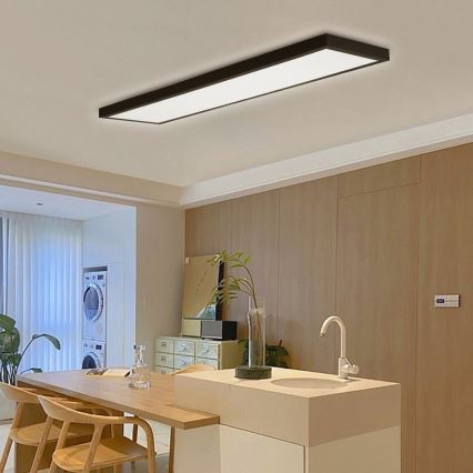 Immax NEO 07278L - Светодиодный потолочный светильник для ванной комнаты с регулированием яркости NEO LITE FRAME LED/50W/230V IP44 Wi-Fi Tuya + дистанционное управление черный