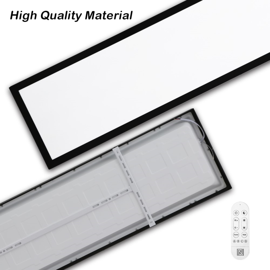 Immax NEO 07278L - Светодиодный потолочный светильник для ванной комнаты с регулированием яркости NEO LITE FRAME LED/50W/230V IP44 Wi-Fi Tuya + дистанционное управление черный