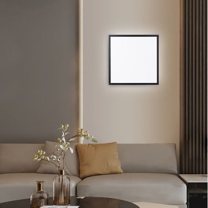 Immax NEO 07279L - Стельовий LED світильник для ванної з регулюванням яскравості NEO LITE FRAME LED/50W/230V IP44 Wi-Fi Tuya + пульт дистанційного керування чорний