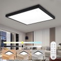 Immax NEO 07279L - Светодиодный потолочный светильник для ванной комнаты с регулированием яркости NEO LITE FRAME LED/50W/230V IP44 Wi-Fi Tuya + дистанционное управление черный