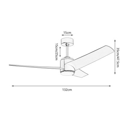 Immax NEO 07280L - Светодиодный потолочный вентилятор с регулированием яркости BEAUTY LED/18W/230V Wi-Fi Tuya черный + дистанционное управление