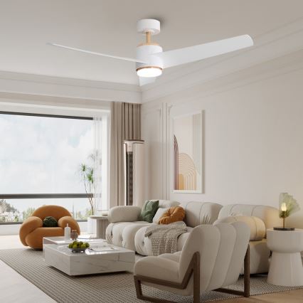 Immax NEO 07281L - LED+CCT Диммируемый потолочный вентилятор BEAUTY LED/18 Вт/230 В 3000/4000/6000 К Wi-Fi Tuya диаметр 132 см + пульт дистанционного управления