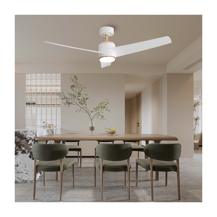 Immax NEO 07281L - LED+CCT Диммируемый потолочный вентилятор BEAUTY LED/18 Вт/230 В 3000/4000/6000 К Wi-Fi Tuya диаметр 132 см + пульт дистанционного управления