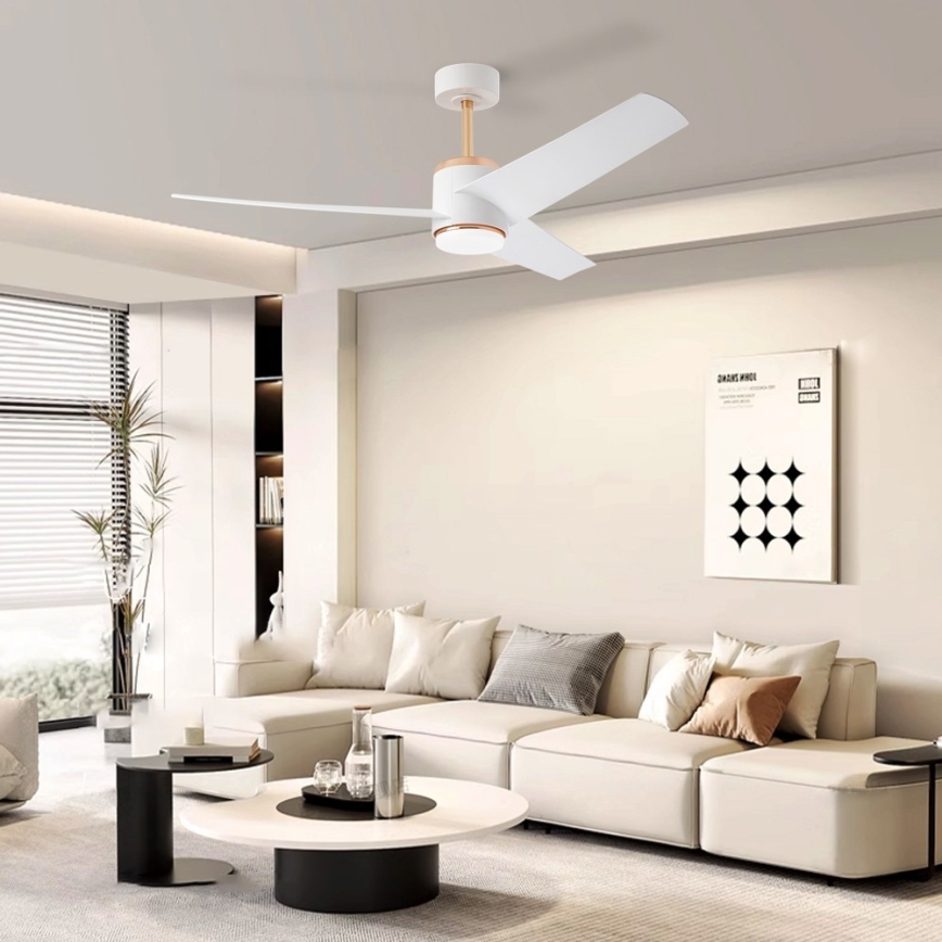 Immax NEO 07281L - LED+CCT Диммируемый потолочный вентилятор BEAUTY LED/18 Вт/230 В 3000/4000/6000 К Wi-Fi Tuya диаметр 132 см + пульт дистанционного управления
