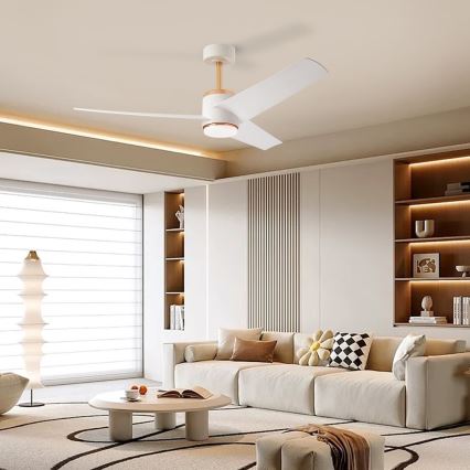 Immax NEO 07281L - LED+CCT Диммируемый потолочный вентилятор BEAUTY LED/18 Вт/230 В 3000/4000/6000 К Wi-Fi Tuya диаметр 132 см + пульт дистанционного управления