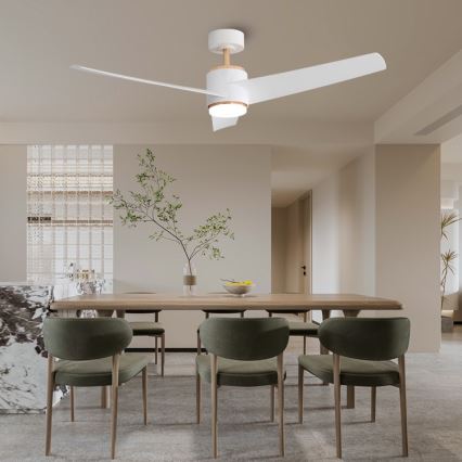 Immax NEO 07281L - LED+CCT Диммируемый потолочный вентилятор BEAUTY LED/18 Вт/230 В 3000/4000/6000 К Wi-Fi Tuya диаметр 132 см + пульт дистанционного управления