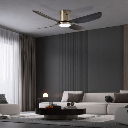 Immax NEO 07282L - стельовий вентилятор із регулюванням яскравості LED+CCT PURE LED/24W/230V 3000/4000/6000K Wi‑Fi Tuya + пульт дистанційного керування