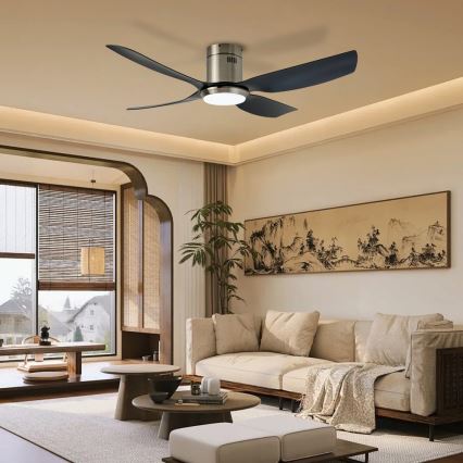 Immax NEO 07282L - LED+CCT диммируемый потолочный вентилятор PURE LED/24W/230V 3000/4000/6000K Wi-Fi Tuya + пульт дистанционного управления
