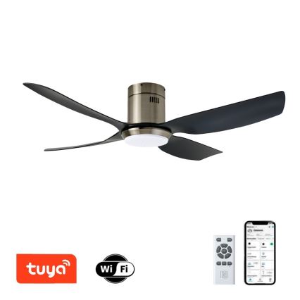 Immax NEO 07282L - LED+CCT диммируемый потолочный вентилятор PURE LED/24W/230V 3000/4000/6000K Wi-Fi Tuya + пульт дистанционного управления