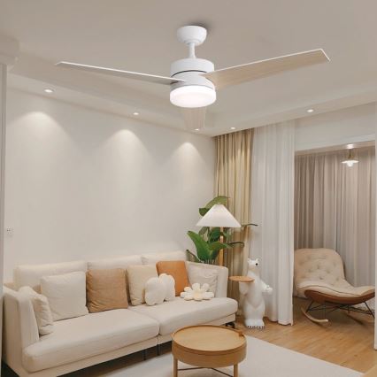 Immax NEO 07284L - Диммируемый потолочный вентилятор LED+CCT VARIABLE LED/24W/230V 3000/4000/6000K Wi-Fi Tuya + пульт дистанционного управления