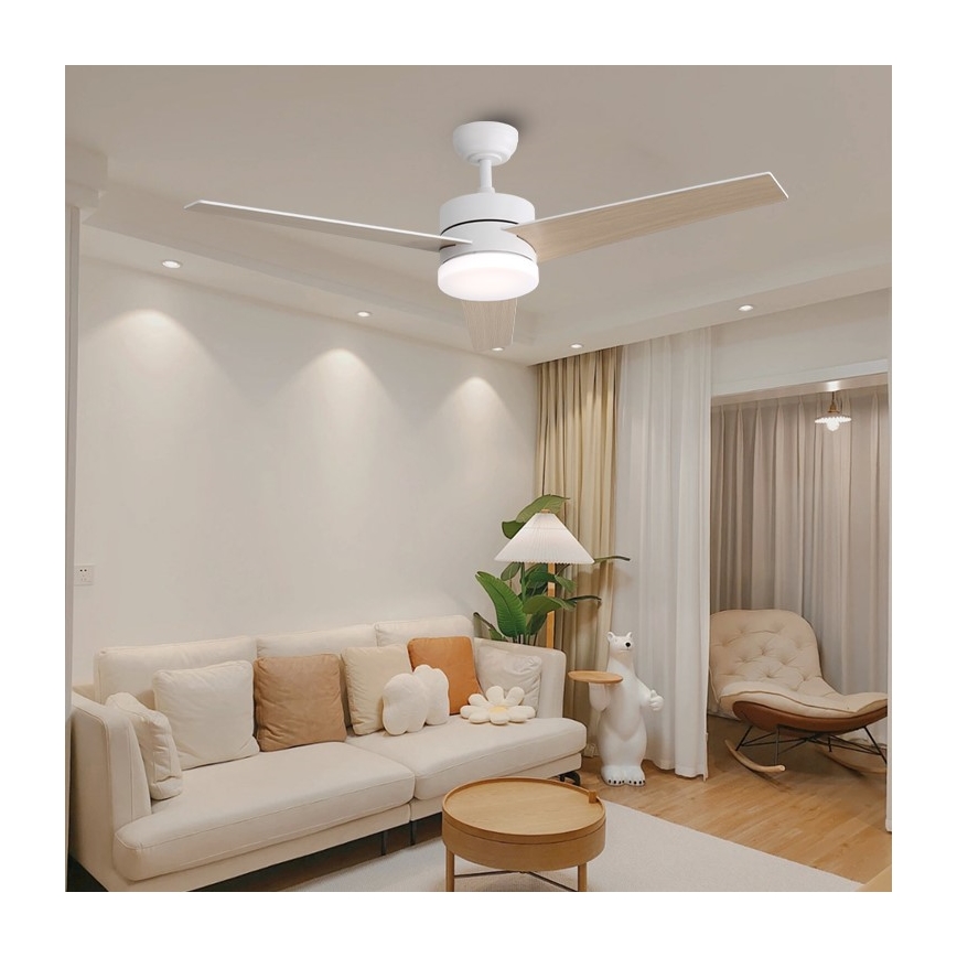 Immax NEO 07284L - Диммируемый потолочный вентилятор LED+CCT VARIABLE LED/24W/230V 3000/4000/6000K Wi-Fi Tuya + пульт дистанционного управления