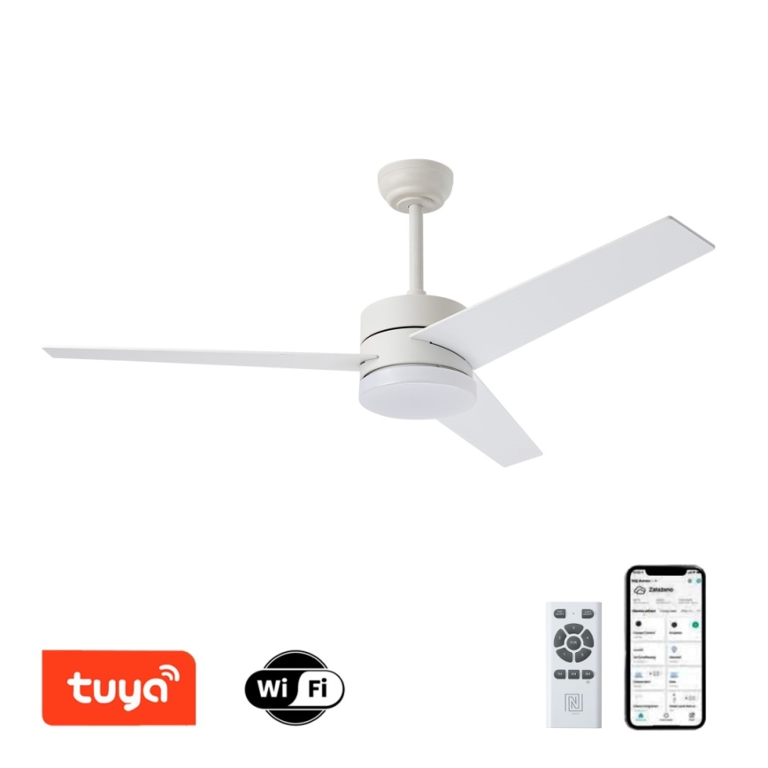Immax NEO 07284L - Диммируемый потолочный вентилятор LED+CCT VARIABLE LED/24W/230V 3000/4000/6000K Wi-Fi Tuya + пульт дистанционного управления