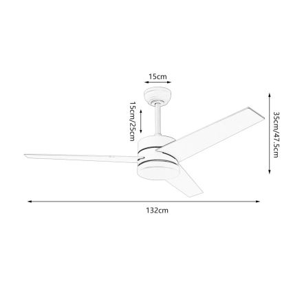 Immax NEO 07284L - LED+CCT стельовий вентилятор з регульованою яскравістю VARIABLE LED/24W/230V 3000/4000/6000K Wi-Fi Tuya + пульт дистанційного керування