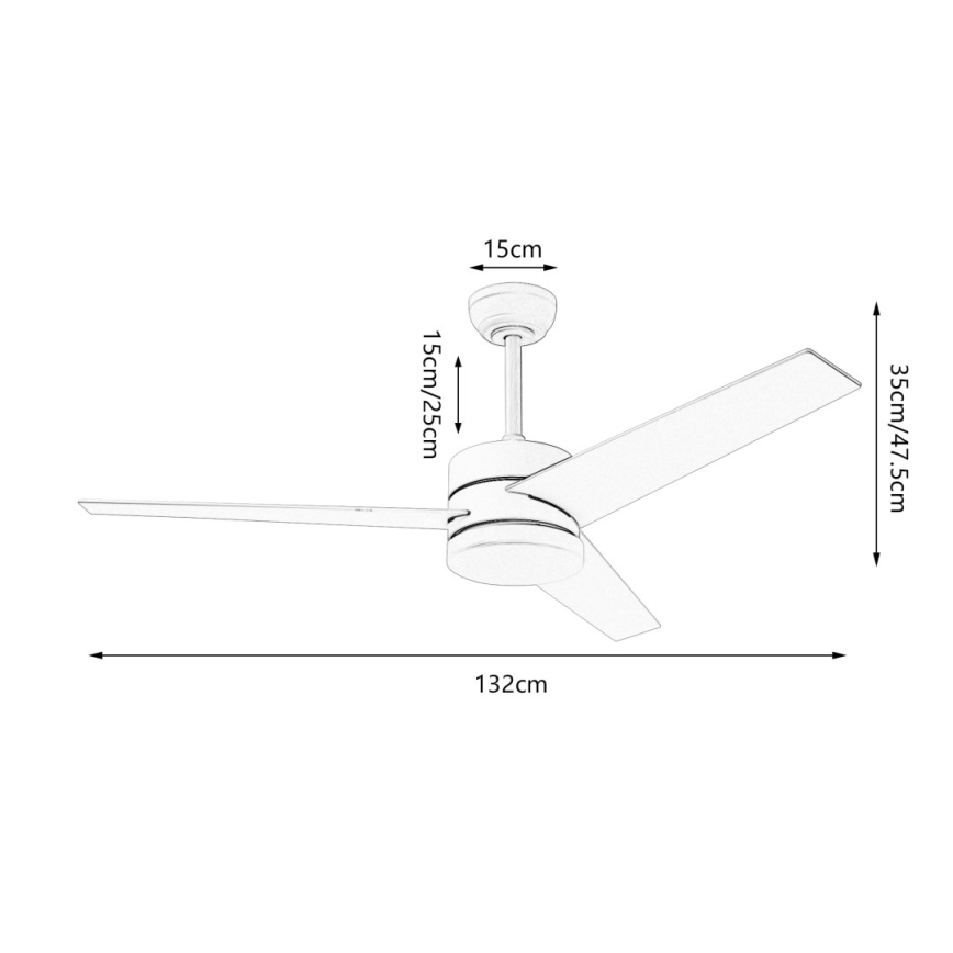 Immax NEO 07284L - LED+CCT затемнюваний стельовий вентилятор VARIABLE LED/24W/230V 3000/4000/6000K Wi-Fi Tuya діаметр 132 см + пульт дистанційного керування