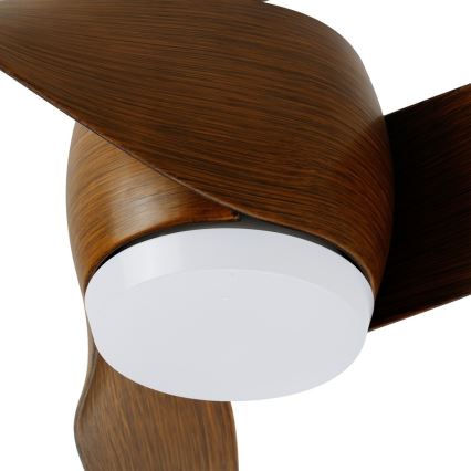 Immax NEO 07286L - LED стельовий вентилятор WAVE LED/18 Вт/230 В Wi-Fi Tuya коричневий, діаметр 132 см + пульт дистанційного керування