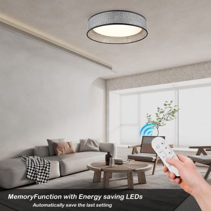Immax NEO 07287L - Диммируемый потолочный светильник LED+CCT LONA LED/36W/230V 3000-6000K Wi-Fi Tuya диаметр 45,5 см + пульт дистанционного управления