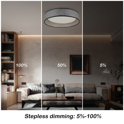 Immax NEO 07287L - Диммируемый потолочный светильник LED+CCT LONA LED/36W/230V 3000-6000K Wi-Fi Tuya диаметр 45,5 см + пульт дистанционного управления