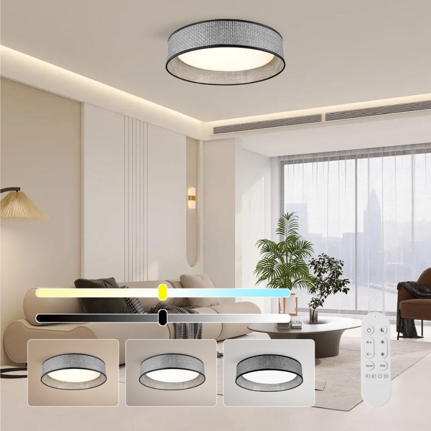 Immax NEO 07287L - LED+CCT стельовий світильник з регульованою яскравістю LONA LED/36W/230V 3000-6000K Wi-Fi Tuya діам. 45,5 см + пульт дистанційного керування