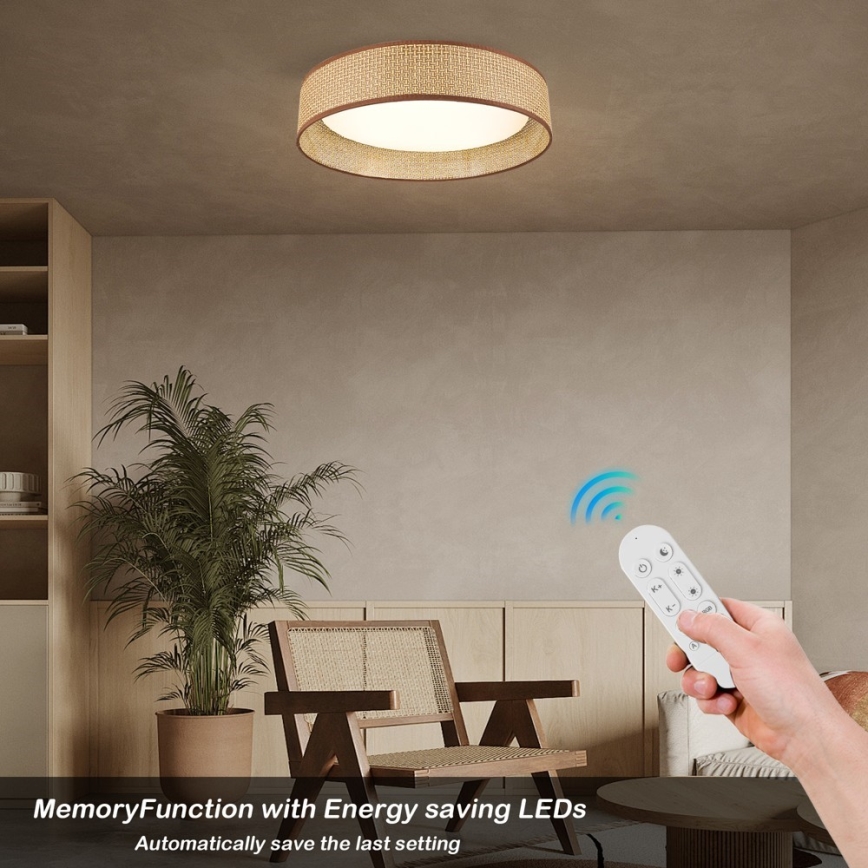 Immax NEO 07288L - LED+CCT диммируемый потолочный светильник LONA LED/36W/230V 3000-6000K Wi-Fi Tuya диаметр 45,5 см + дистанционный пульт