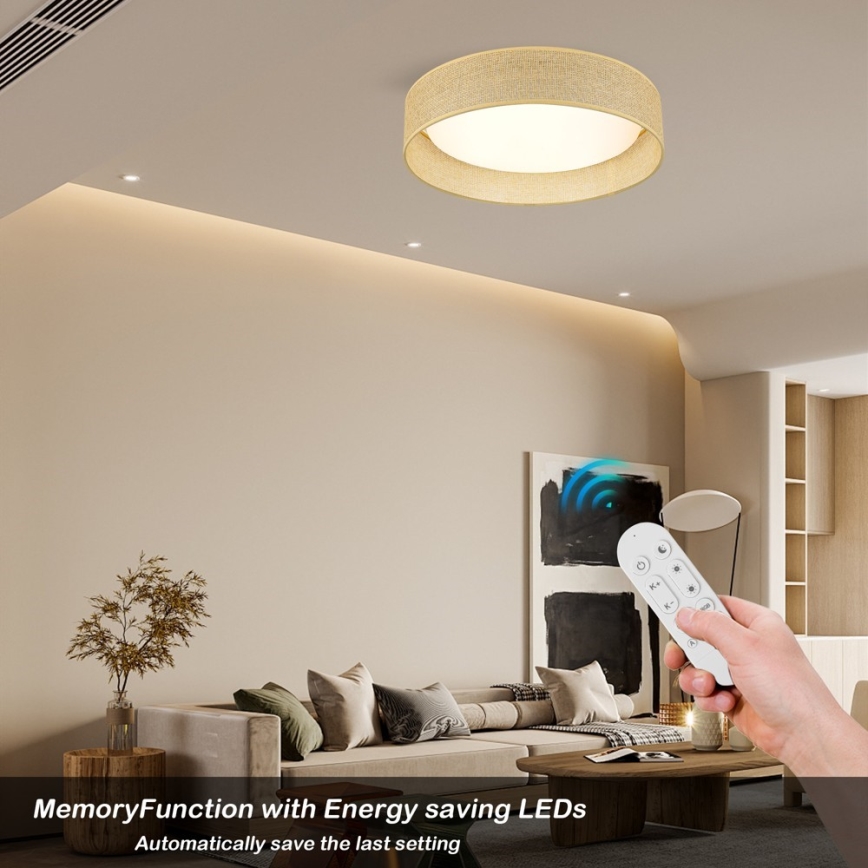Immax NEO 07289L - LED+CCT диммируемый потолочный светильник LONA LED/36W/230V 3000-6000K Wi-Fi Tuya diаметр 45,5 см + пульт дистанционного управления