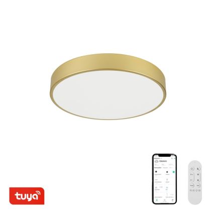 Immax NEO 07292L - диммируемый потолочный светильник NEO LITE SEMPLICI LED/36W/230V 3000-6000K Ø 40 см Wi-Fi Tuya золотой + пульт дистанционного управления