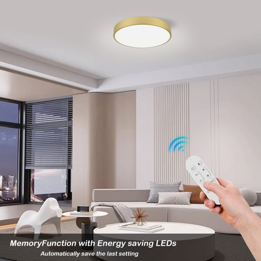 Immax NEO 07292L - LED+CCT Стельовий світильник з регулюванням яскравості SEMPLICI LED/36W/230V 2700-6500K діаметр 40 см + пульт дистанційного керування
