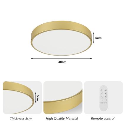 Immax NEO 07292L - LED+CCT Стельовий світильник з регулюванням яскравості SEMPLICI LED/36W/230V 2700-6500K діаметр 40 см + пульт дистанційного керування