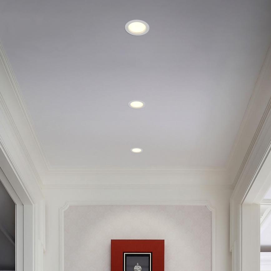 Immax NEO 07294L - Диммируемый встраиваемый потолочный светильник DOWN LED, 12 Вт, 230 В, Wi-Fi, Tuya Ø 12 см, белый