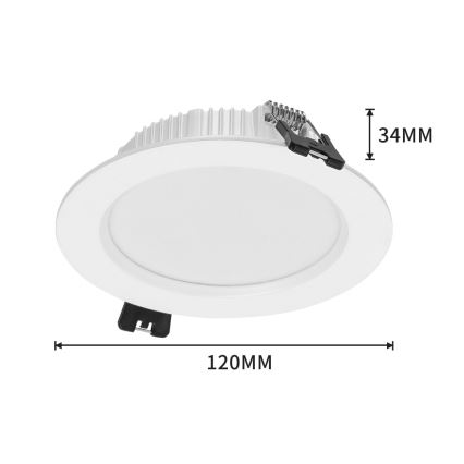 Immax NEO 07294L - Диммируемый встраиваемый потолочный светильник DOWN LED, 12 Вт, 230 В, Wi-Fi, Tuya Ø 12 см, белый