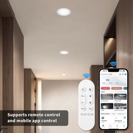 Immax NEO 07294L - регульований вбудований точковий світильник DOWN LED/36W/230V Wi-Fi Tuya діаметр 23 см білий