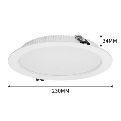 Immax NEO 07294L - регульований вбудований точковий світильник DOWN LED/36W/230V Wi-Fi Tuya діаметр 23 см білий