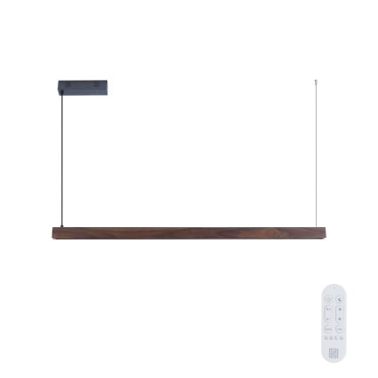 Immax NEO 07300L - LED диммируемая подвесная люстра на тросе MADEIRA LED/26W/230V Wi-Fi Tuya 122 см орех + дистанционное управление