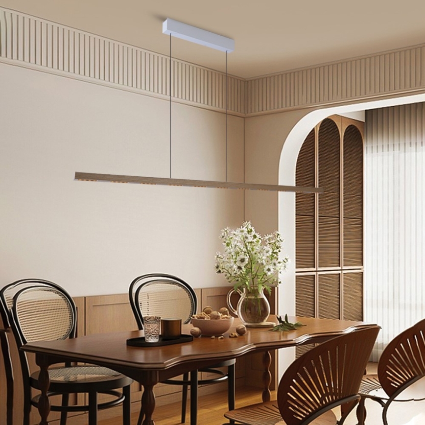 Immax NEO 07310L - LED диммируемая люстра на тросе с датчиком MADEIRA LED/37W/230V 157 cm ясень