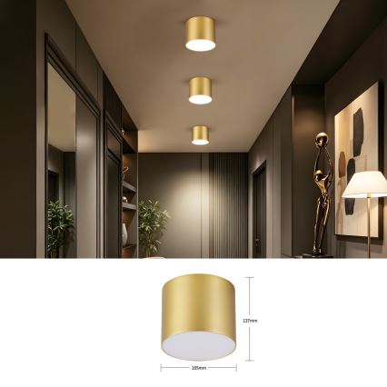 Immax NEO 07318L - Світлодіодний стельовий світильник RONDATE LED/32W/230V з регулюванням яскравості, діаметр 16,5 см, Wi-Fi Tuya, золотий