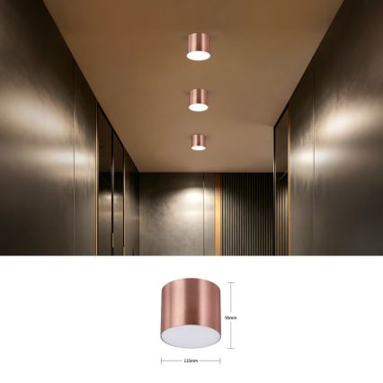 Immax NEO 07319L - затемнюваний LED стельовий світильник RONDATE LED/18W/230V, діаметр 11,5 см, Wi‑Fi Tuya, рожеве золото