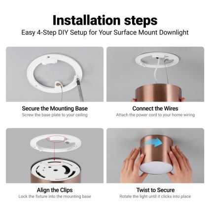 Immax NEO 07320L - RONDATE LED димований стельовий світильник, 32 Вт, 230 В, діаметр 16,5 см, Wi‑Fi Tuya, рожеве золото