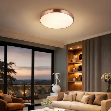 Immax NEO 07321L - диммируемый потолочный светильник NEO LITE SEMPLICI LED/36 Вт/230 В, диаметр 40 см, Tuya, розовое золото + пульт дистанционного управления