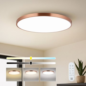 Immax NEO 07324L - LED диммируемый потолочный светильник SEMPLICI LED/128 Вт/230 В, диаметр 100 см, Wi-Fi Tuya, золотой + пульт дистанционного управления
