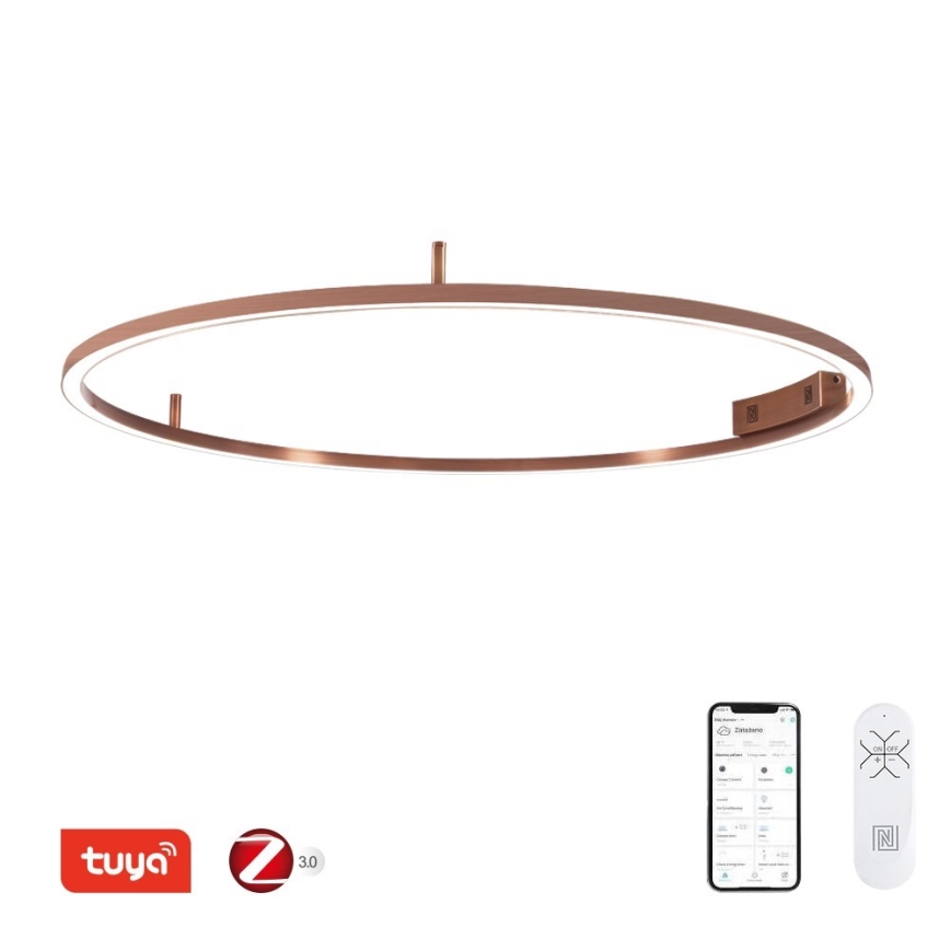 Immax NEO 07325-120C - LED диммируемый потолочный светильник FINO LED/72 Вт/230 В/120 см Tuya розовое золото + дистанционное управление