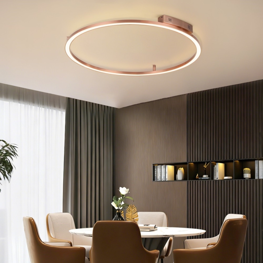 Immax NEO 07325-120C - LED диммируемый потолочный светильник FINO LED/72 Вт/230 В/120 см Tuya розовое золото + дистанционное управление