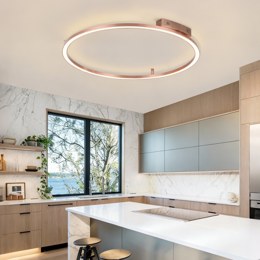 Immax NEO 07325-120C - LED диммируемый потолочный светильник FINO LED/72 Вт/230 В/120 см Tuya розовое золото + дистанционное управление
