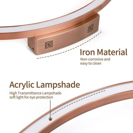 Immax NEO 07325-120C - LED диммируемый потолочный светильник FINO LED/72 Вт/230 В/120 см Tuya розовое золото + дистанционное управление