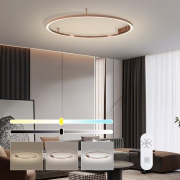 Immax NEO 07326-80C - LED димований стельовий світильник FINO LED/55W/230V 80 см Tuya рожеве золото + пульт дистанційного керування