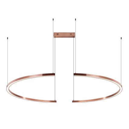 Immax NEO 07328L - диммируемая светодиодная (LED) подвесная люстра на тросе FINO LED/72W/230V 120 cm Tuya розовое золото + пульт дистанционного управления