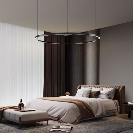 Immax NEO 07329L - LED диммируемая люстра на тросе FINO LED/72W/230V 120 cm Tuya чёрная + дистанционное управление