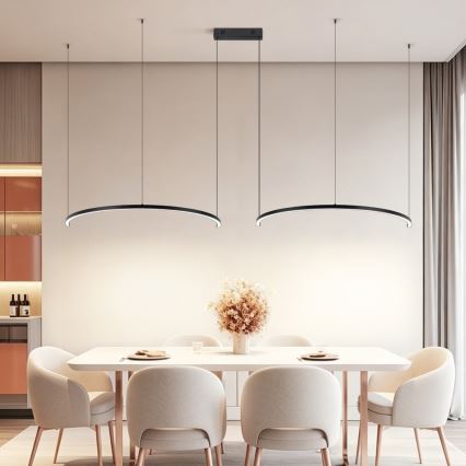 Immax NEO 07329L - LED затемнювана підвісна люстра на тросі FINO LED/72W/230V 120 cm Tuya чорна + пульт дистанційного керування