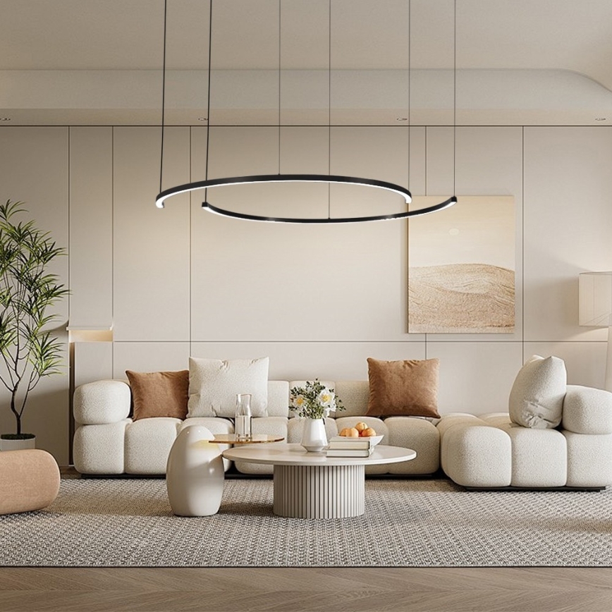 Immax NEO 07329L - LED затемнювана підвісна люстра на тросі FINO LED/72W/230V 120 cm Tuya чорна + пульт дистанційного керування
