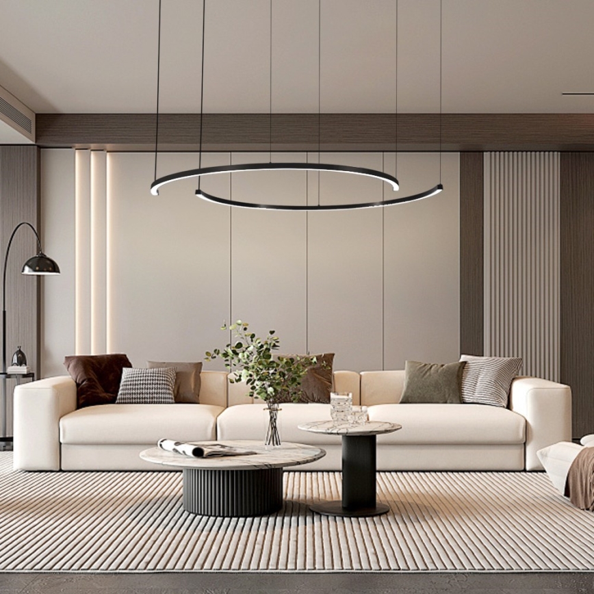 Immax NEO 07329L - LED затемнювана підвісна люстра на тросі FINO LED/72W/230V 120 cm Tuya чорна + пульт дистанційного керування
